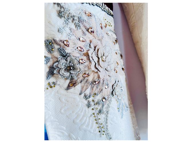 Autre Marque Cappotto ricamato di lusso Minerva Díaz Crudo - vista 5