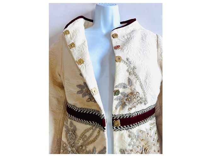 Autre Marque Cappotto ricamato di lusso Minerva Díaz Crudo - vista 7