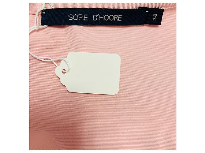 Abrigo abierto de algodón rosa claro Sofie D'Hoore de longitud media - vista 4