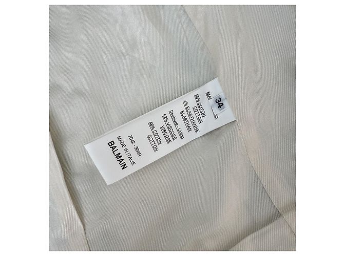 Balmain Jacke aus hellblauer Baumwolle Tie Dye - Ansicht 9