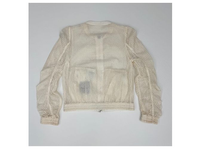 Moncler Jacke Beige Polyamid Netzstoff - Ansicht 4