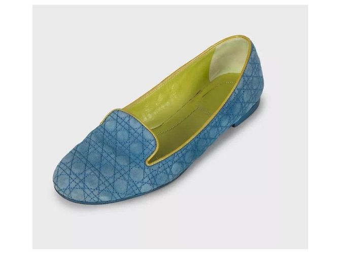 Sapatilhas de Ballet em Camurça Azul Christian Dior - EU 37 usadas - vista 3