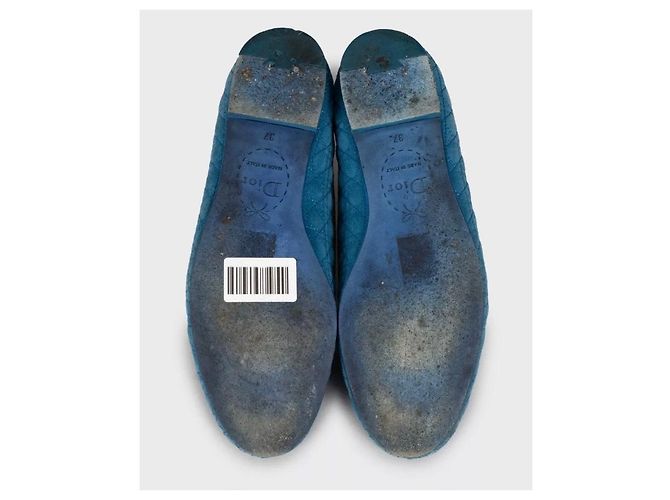 Sapatilhas de Ballet em Camurça Azul Christian Dior - EU 37 usadas - vista 4