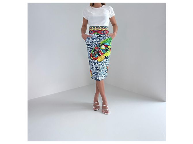 Gonna Stella Jean in cotone multicolore - vista 2