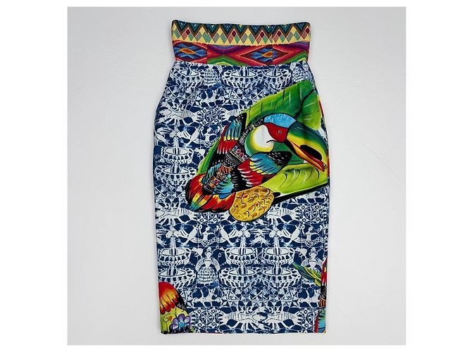 Gonna Stella Jean in cotone multicolore - vista 3