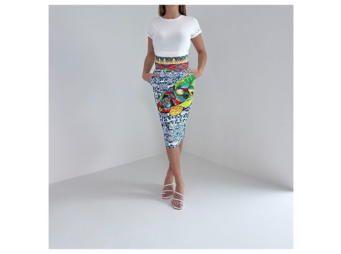 Gonna Stella Jean in cotone multicolore - vista 5