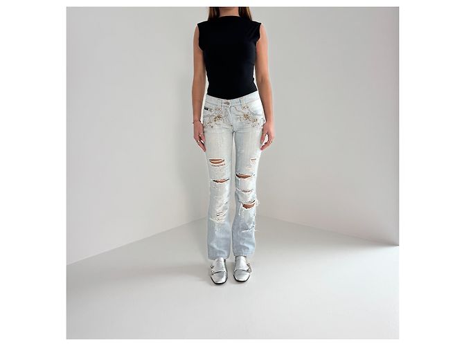 Jeans in cotone blu Dolce & Gabbana - vista 2