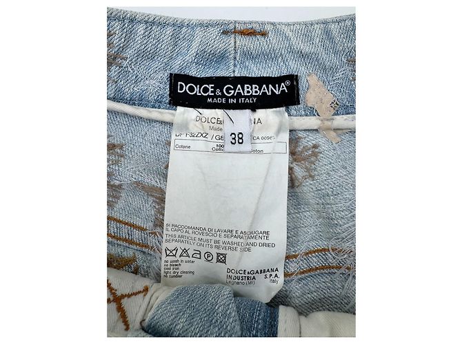 Jeans in cotone blu Dolce & Gabbana - vista 7