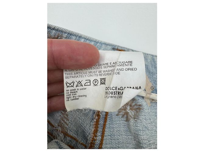 Jeans in cotone blu Dolce & Gabbana - vista 9