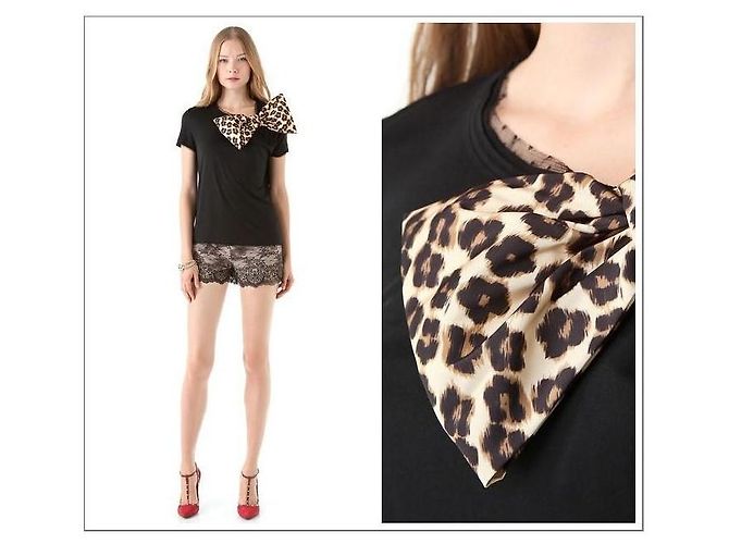Red Valentino Leoparden- Schleifenoberteil - Ansicht 3
