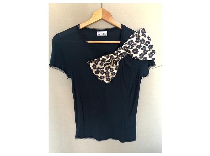Red Valentino Leoparden- Schleifenoberteil - Ansicht 5