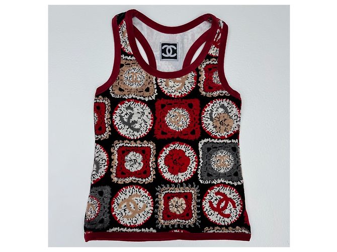 Top de Chanel de algodón con motivos CC Multicolor - vista 3