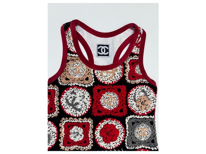 Top de Chanel de algodón con motivos CC Multicolor - vista 6