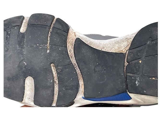 Sneakers Dior B22 in Pelle e Rete Bianco Blu Grigio - vista 2