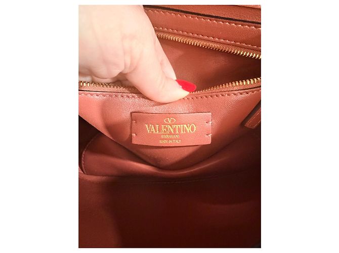 Bolsa Valentino Garavani Roman Stud couro marrom - vista 14