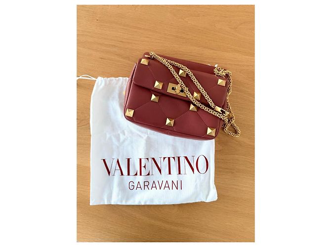 Bolsa Valentino Garavani Roman Stud couro marrom - vista 4