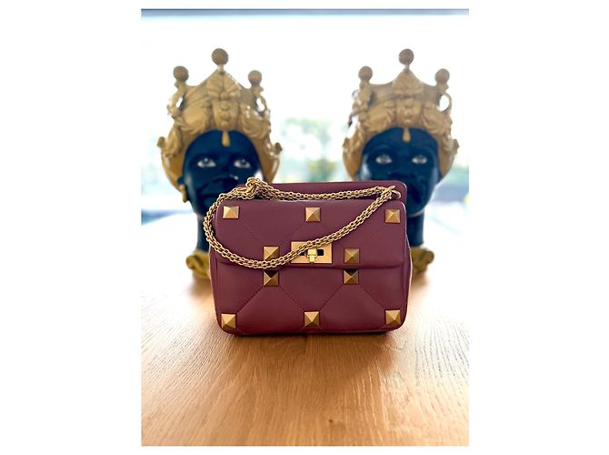 Bolsa Valentino Garavani Roman Stud couro marrom - vista 5