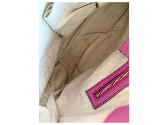 Borsa a mano Gucci Jackie in pelle nappa rosa - vista 12