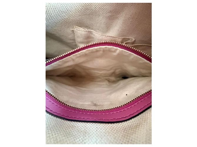 Borsa a mano Gucci Jackie in pelle nappa rosa - vista 14