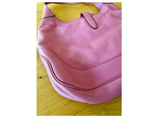 Borsa a mano Gucci Jackie in pelle nappa rosa - vista 18
