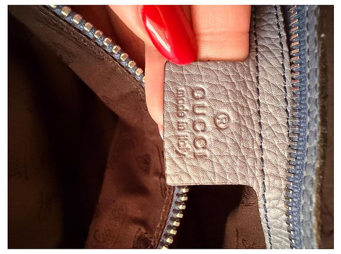 Bamboo Borsa Gucci Monogramma GG Beige Azzurro Blu chiaro - vista 10