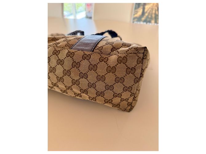 Bamboo Borsa Gucci Monogramma GG Beige Azzurro Blu chiaro - vista 17