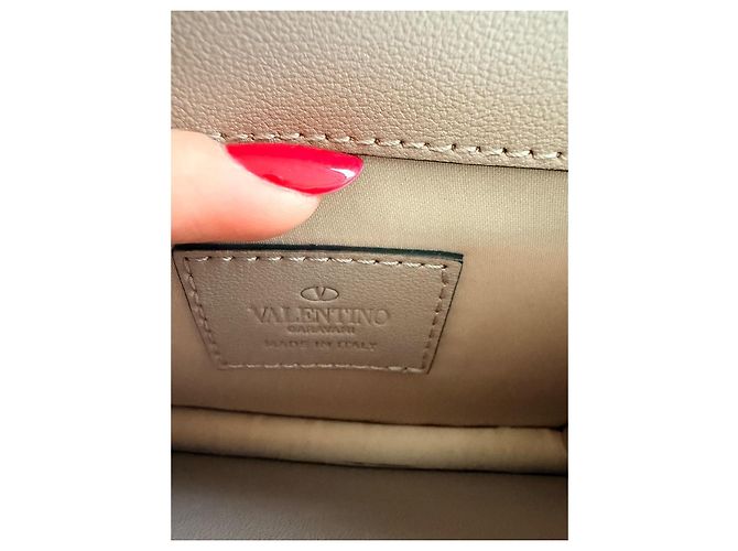 Borsa Valentino Garavani Rockstud in pelle rosa - vista 10