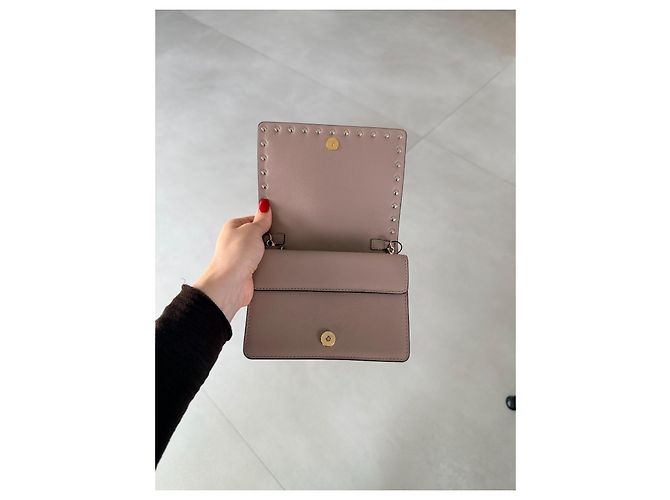 Borsa Valentino Garavani Rockstud in pelle rosa - vista 8