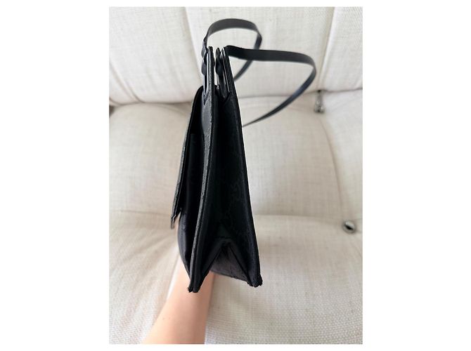 Borsa Gucci monogramma GG nera in tessuto Nero - vista 12