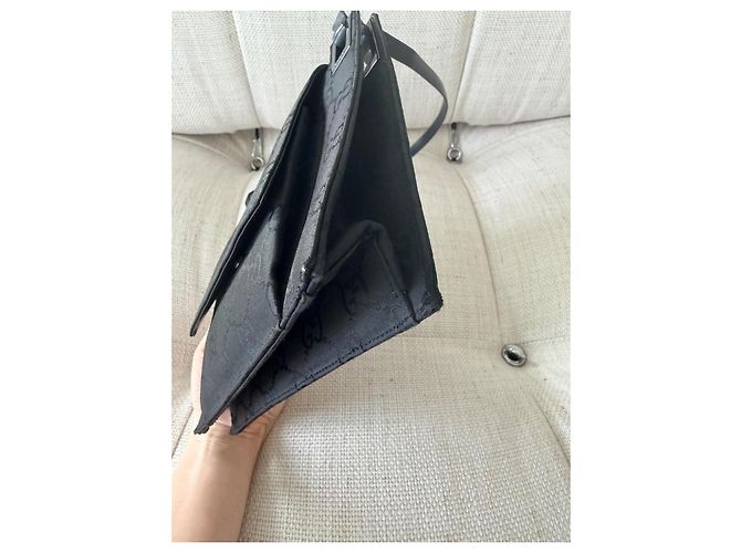 Borsa Gucci monogramma GG nera in tessuto Nero - vista 13