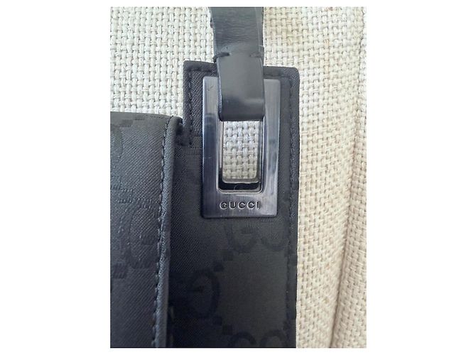 Borsa Gucci monogramma GG nera in tessuto Nero - vista 5