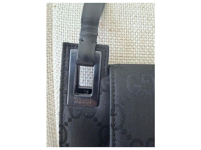 Borsa Gucci monogramma GG nera in tessuto Nero - vista 6