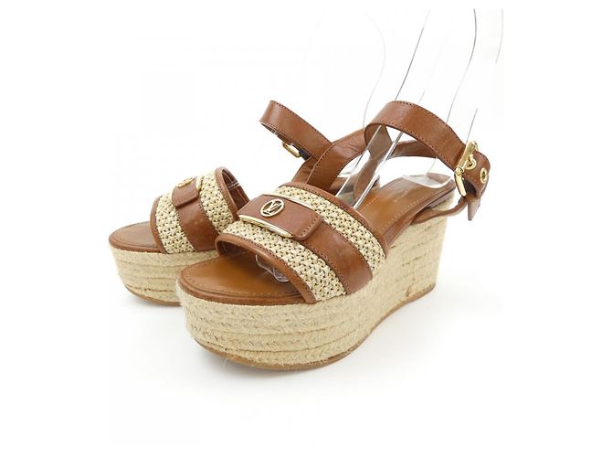 Sandali Linea Starboard Louis Vuitton Marrone Beige - vista 3