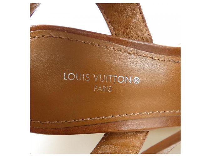 Sandali Linea Starboard Louis Vuitton Marrone Beige - vista 6