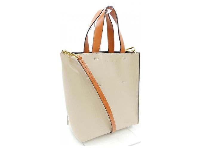 Borsa in vitello Marni SHMP0039Y0 LV639 Beige Verde - vista 2