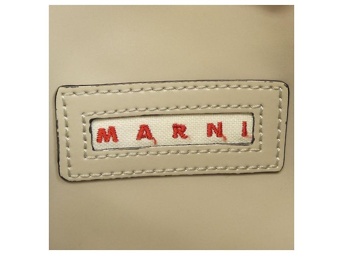 Borsa in vitello Marni SHMP0039Y0 LV639 Beige Verde - vista 5