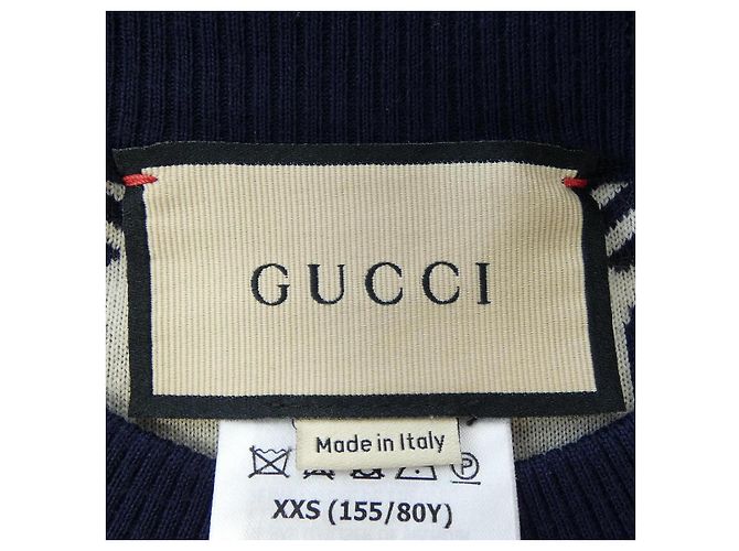 Maglia in lana Gucci Blu Beige Blu navy - vista 4