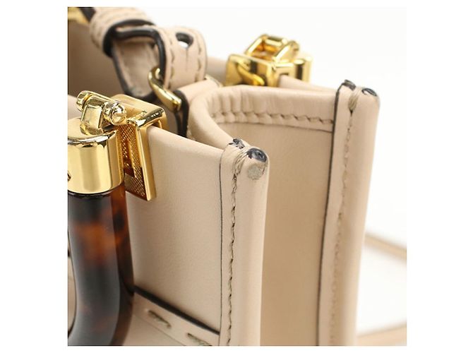 Borsa Fendi Sunshine Shopper Mini 2 in 1 Beige - vista 4