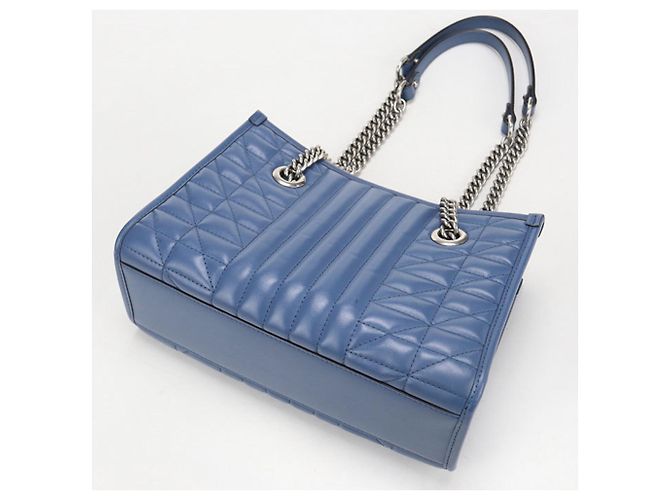 Gucci blaue Leder-Tote - Ansicht 2