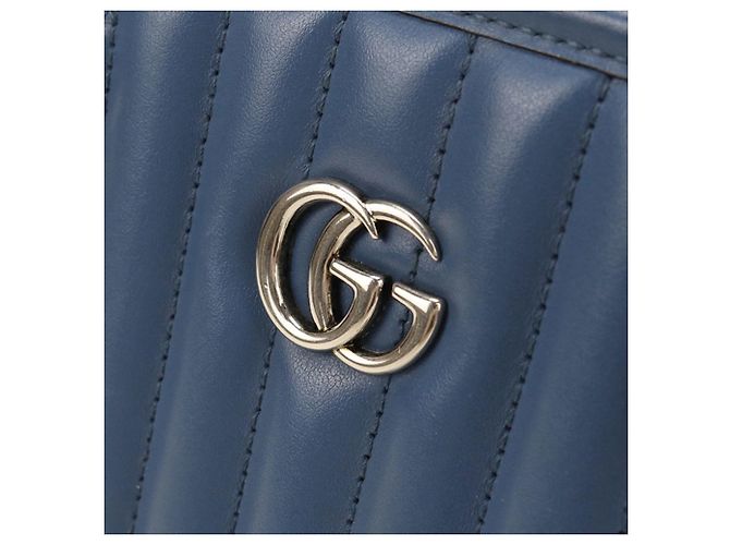 Gucci blaue Leder-Tote - Ansicht 4