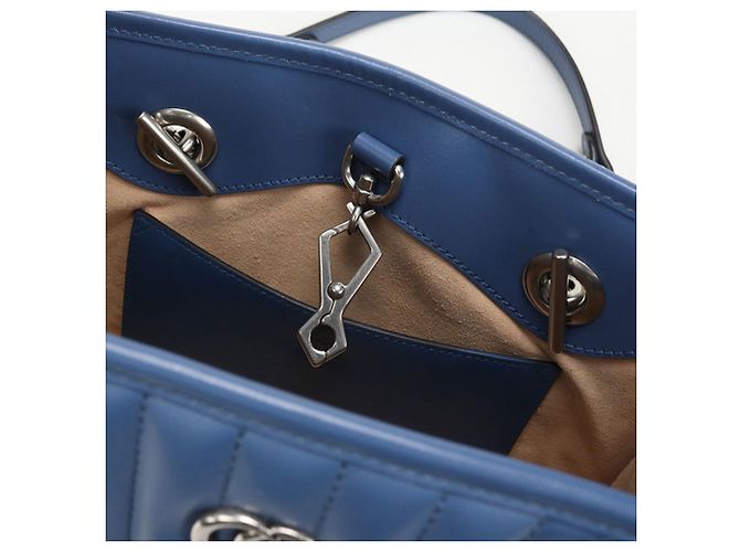 Gucci blaue Leder-Tote - Ansicht 7