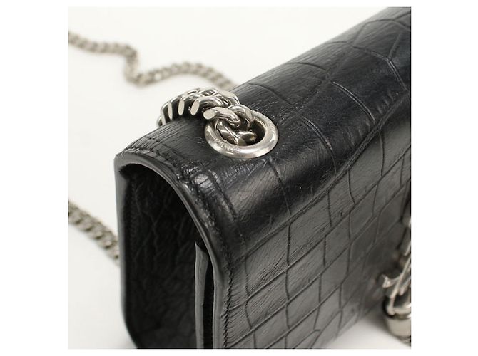Borsa a spalla in pelle nera Saint Laurent Nero - vista 6