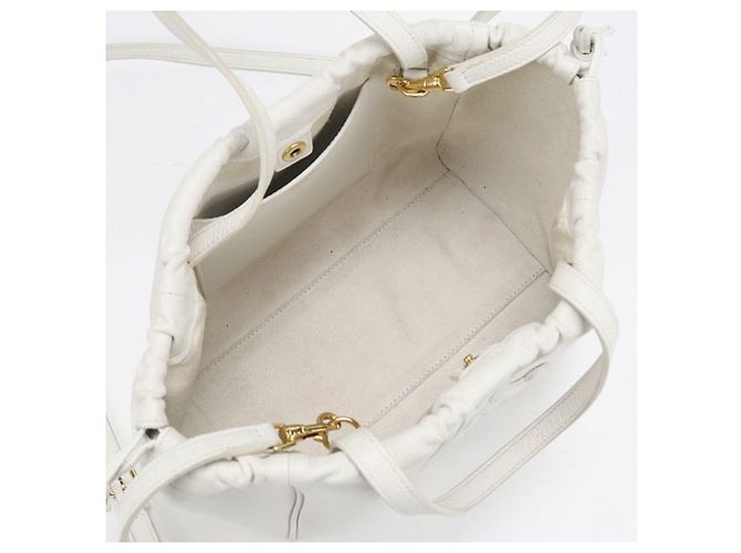 Céline Borsa a mano cabas piccola con coulisse Celine Bianco - vista 3