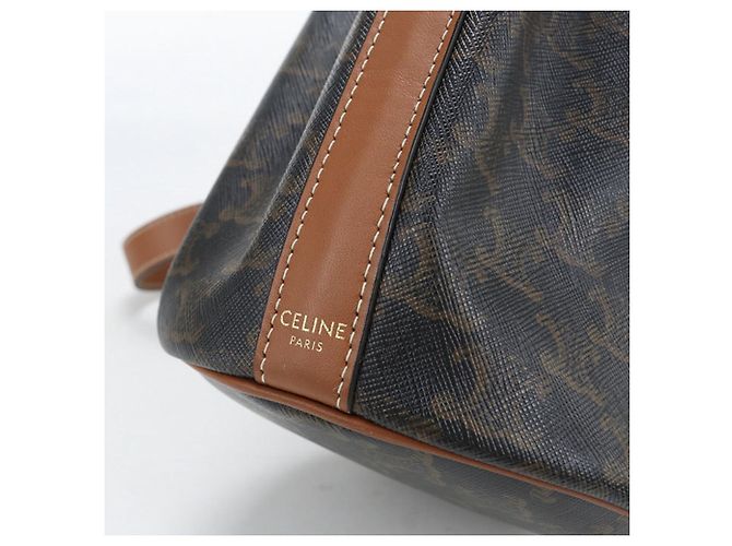 Céline Celine Triomphe Canvas Schultertasche Braun - Ansicht 4