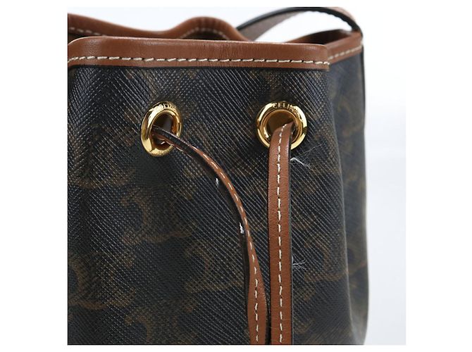 Céline Celine Triomphe Canvas Schultertasche Braun - Ansicht 5