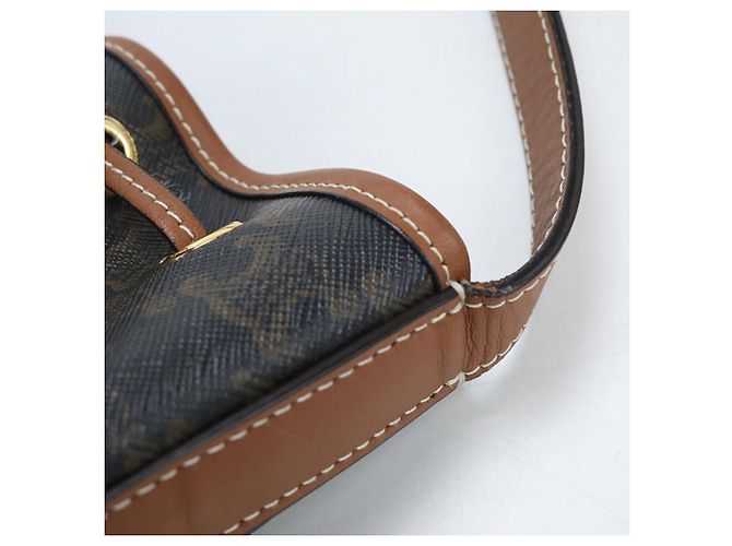 Céline Celine Triomphe Canvas Schultertasche Braun - Ansicht 6
