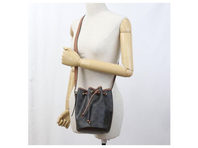 Céline Celine Triomphe Canvas Schultertasche Braun - Ansicht 7