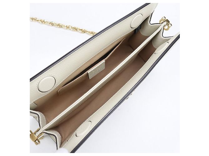 Borsa a Spalla Ophidia Chain di GUCCI Bianco - vista 3