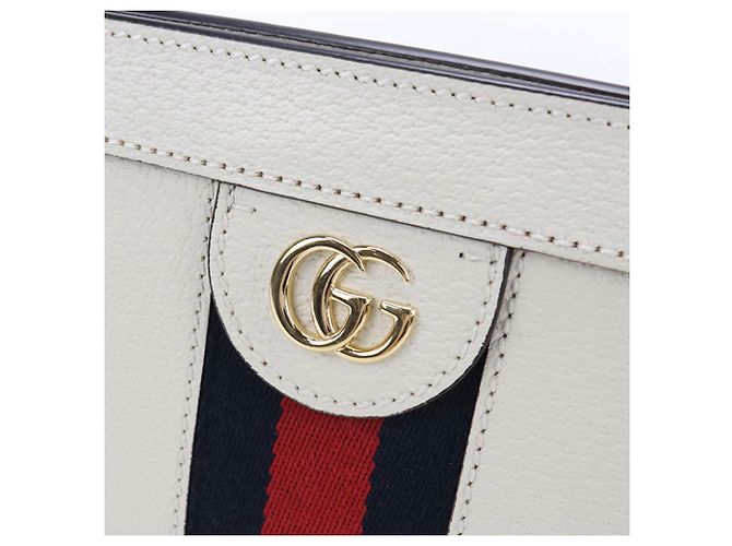 Borsa a Spalla Ophidia Chain di GUCCI Bianco - vista 4