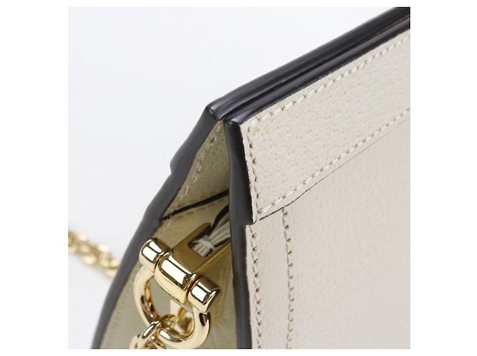 Borsa a Spalla Ophidia Chain di GUCCI Bianco - vista 5